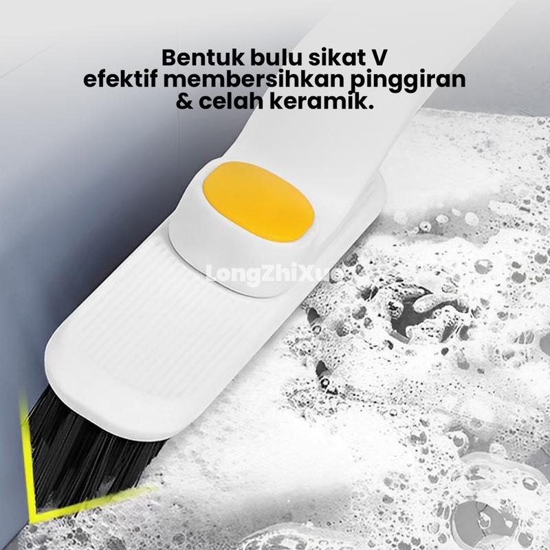 Multifunctional Rotating Gap Brush, Hard Bristle Brush For Bathroom Dead Corners, Two-in-one floor And Floor Gap Brush, Washbasin Cleaning Brush absorben air peralatan makan toilet  cleaner melamine sponge pelicin setrika laundry pewangi setrikaan laundry 2