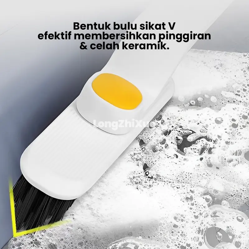 Multifunctional Rotating Gap Brush, Hard Bristle Brush For Bathroom Dead Corners, Two-in-one floor And Floor Gap Brush, Washbasin Cleaning Brush absorben air peralatan makan toilet  cleaner melamine sponge pelicin setrika laundry pewangi setrikaan laundry 2