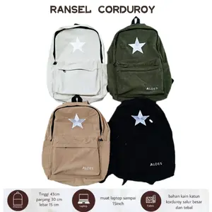 Tas ransel corduroy backpack corduroy | tas ransel sekolah Corduroy Pria Wanita