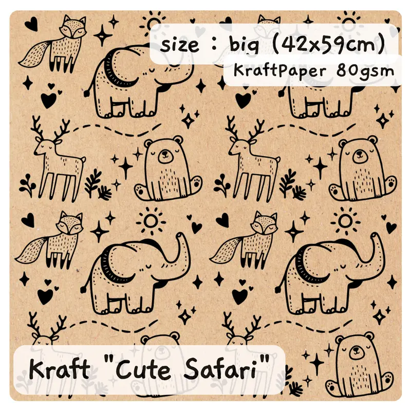 Kertas Kado Aesthetic Kraft Paper - Gift Wrap Aesthetic - Kertas Kado Samson 2