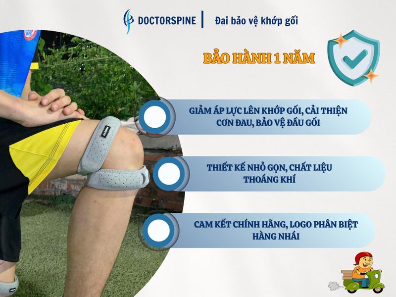 ĐAI KHỚP GỐI DOCTORSPINE – BẢO VỆ KHỚP GỐI TOÀN DIỆN CHO NGƯỜI VẬN ĐỘNG NHIỀU