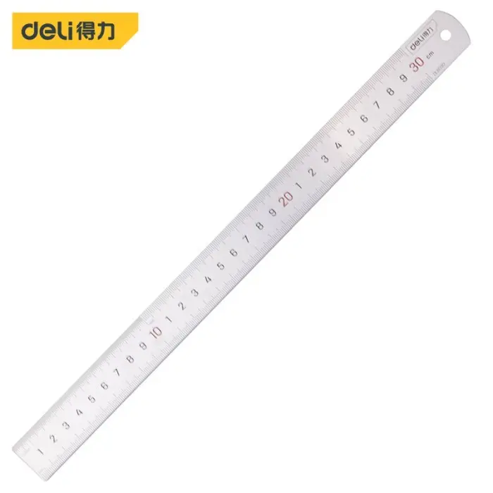 Deli Tools Penggaris Besi / Metal Rules 15,20,30 CM Kokoh DL80XX 1