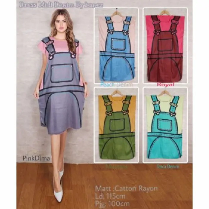 daster midi modern ecer | dress bahan premium | daster premium