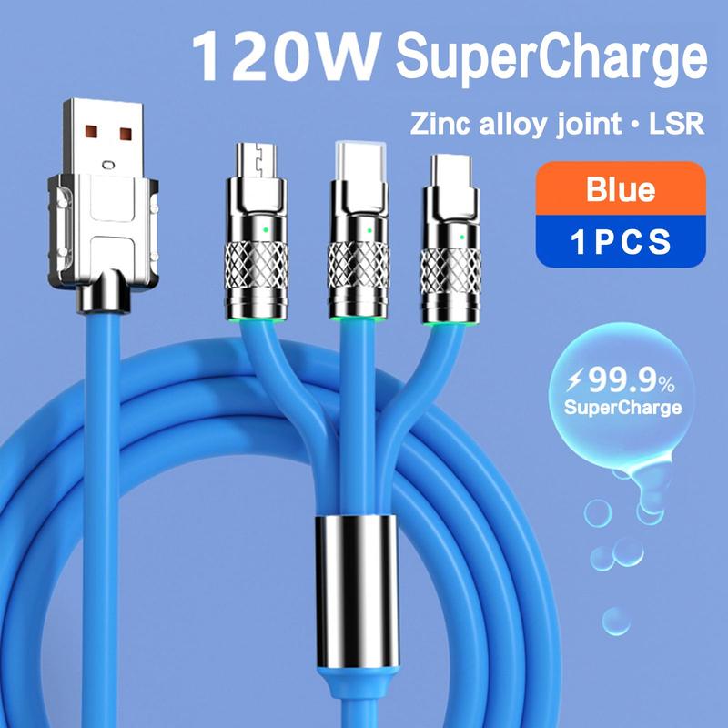 Product Introduction of BROWEY  Multi Charging Cable, 3 in 1 Charger Cord, 60W USB-C Fast Charge, 4ft Multiple USB Cable Universal Charging Cord with iOS/Type-C/Micro USB, for Phones, iPad, MacBook 1