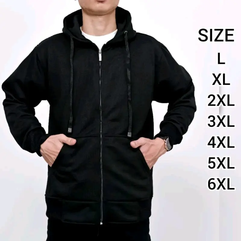 Zipper polos jumbo oversized size L,XL,2XL,3XL,4XL,5XL unisex Real 100% muat BB 150kg