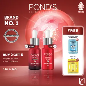 [B2G5] Night Serum + Day Serum 14g FREE UV Miracle Bright SPF 50+ 2gr x2 + Biome Hydra Gel 2gr x1