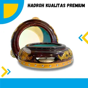 rebana hadroh kulitas super ukir model jepara kencer kuningan Banjari Rebana model Jepara Terbangan