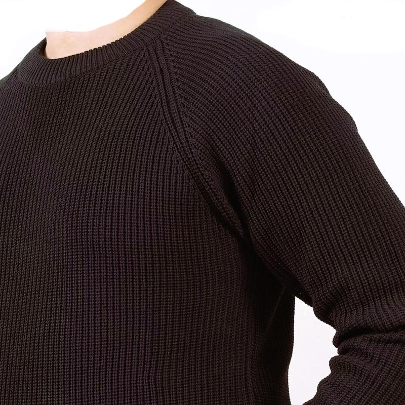 Product Introduction of Sweater Rajut Premium Cotton Wool Pria Forzie Mats - Black Knit Crewneck O Neck Polos Tebal Lengan Panjang Hitam Slim-fitting Crew Neck Santai Wol Knitwear Cardigan Baju Katun Kerah Navy Motif Cowok 34