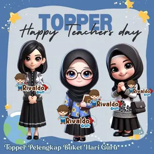 (5pcs) Topper Buket Hari Guru Versi cewek 2