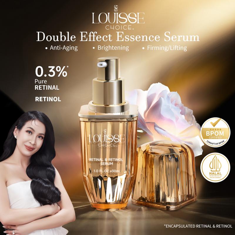 [LIVE]LOUISSE CHOICE DOUBLE EFFECT RETINAL & RETINOL SERUM 30ml Anti-Aging Firming BPOM 0