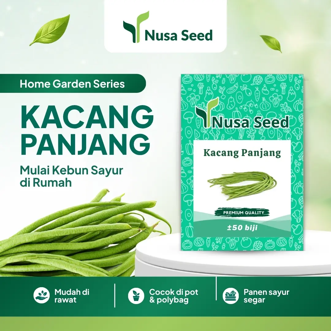 Benih Kacang Panjang Hitam F1 10g Produktif - Nusa Seed