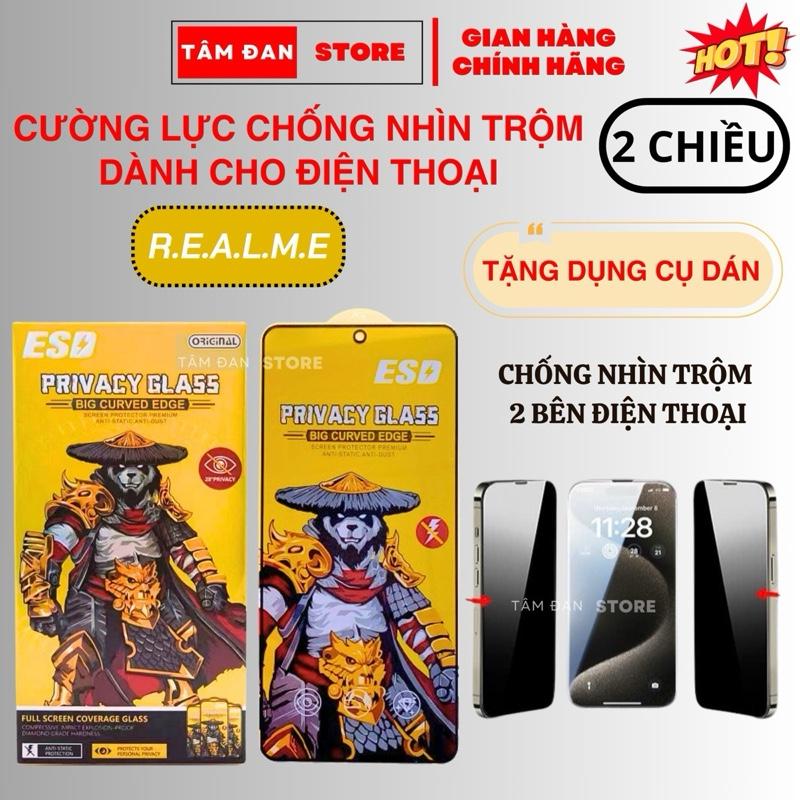  Kính Chống Nhìn Trộm HUNTER Dành Cho REALME Chống Nhìn Trộm Hai Cạnh Bên Điện Thoại Cảm Ứng Mượt mà Chơi Game Ngon - Không Mở Khóa Được Bằng Vân Tay Dưới Màn Hình 