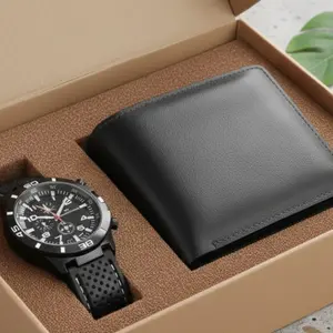 Paket Jam Tangan Pria & Dompet Kulit Premium – Elegan Cocok untuk Kado