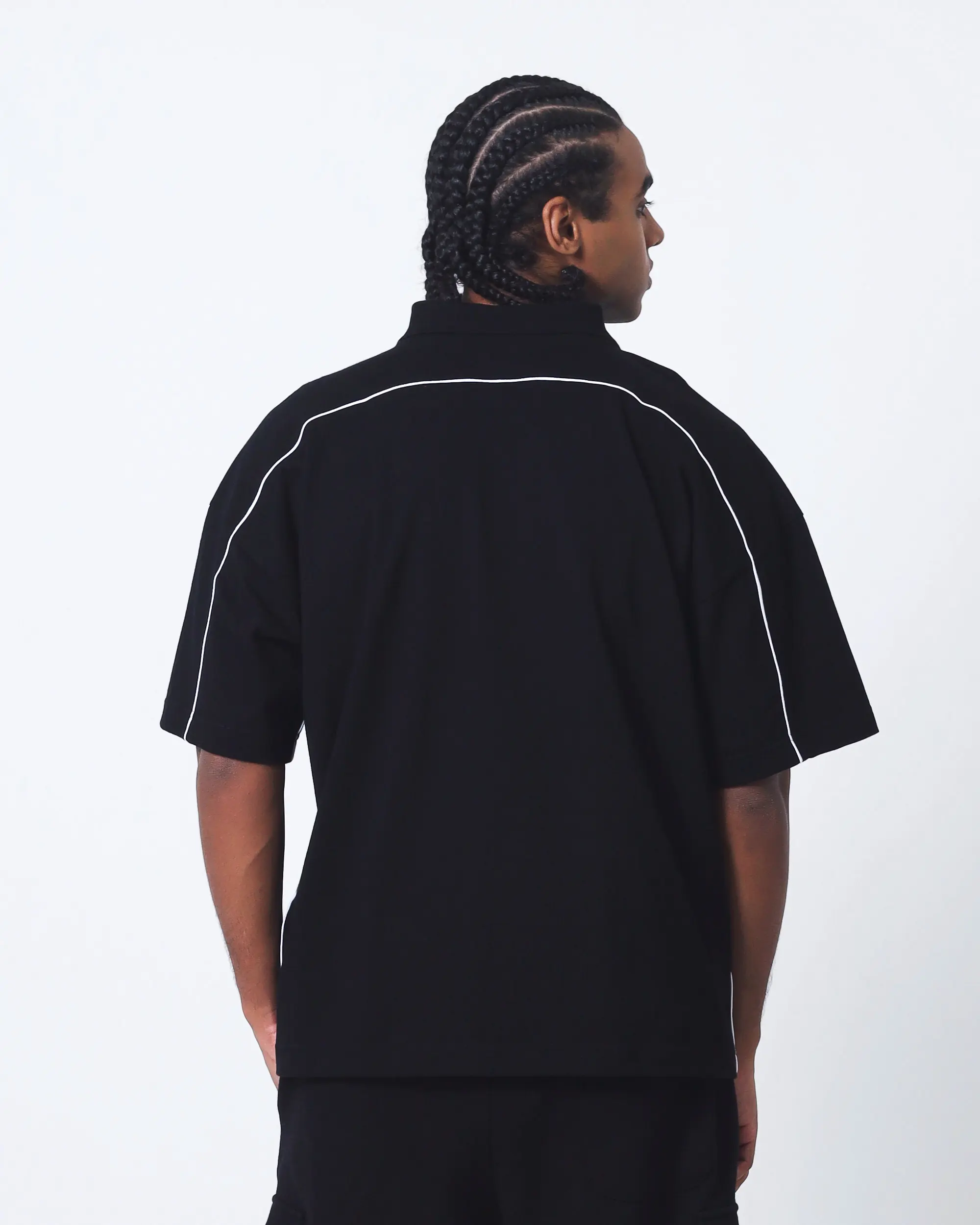 Boxy Piped Polo Short Sleeve – Polo Lengan Pendek Boxy Berliss | Abyad Apparel Pro Project