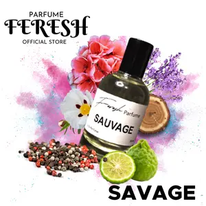 FERESH Parfum SAVAGE. Parfum Pria Wanita Eu De Perfeme berkualitas tahan lama. Perfume Wangi