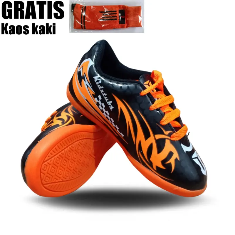Sepatu Futsal Junior Sepatu Futsal Anak Laki Laki Usia 6-10 Tahun PAUD TK SD SMP Gratis Kaos Kaki 1 2 3 4 5 6 7 8 9 0 Tahun-KIDZTUBS1653080424 Pria 5