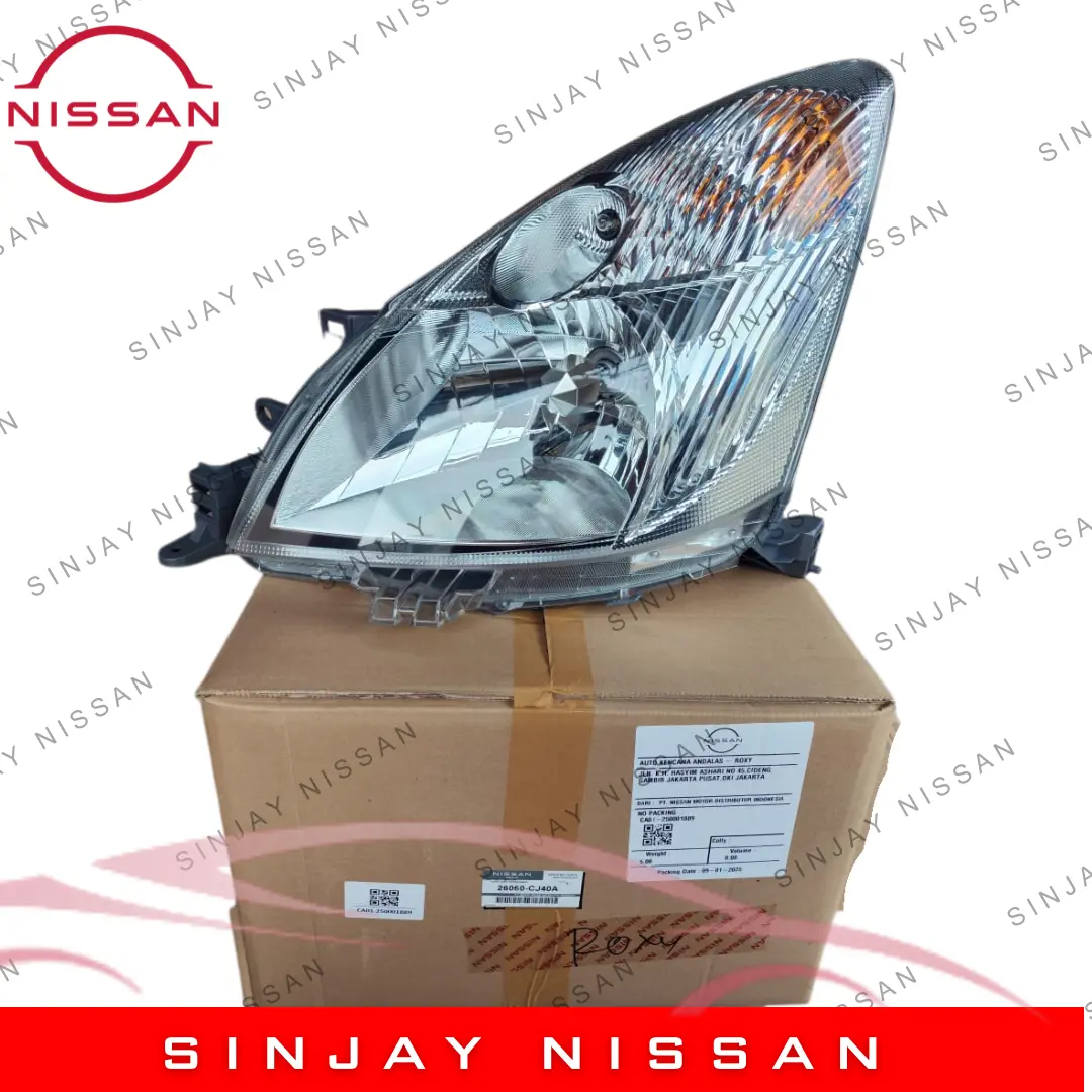 LIVINA L10 LAMPU BESAR HEAD LAMP KIRI NISSAN LIVINA L10 26060-CJ40A ASLI 100% GENUINE NISSAN