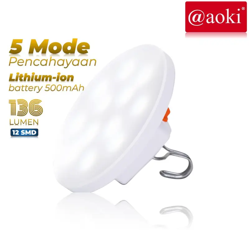 AOKI Lampu LED Magnet Dinding Bisa digantung Serbaguna Rechargable USB Warna Aesthetic - ZS 0