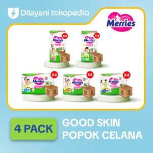 [PROMO 4 BALL JUMBO] Merries Good Skin Carton - Popok Bayi Celana / Baby Pants Diaper