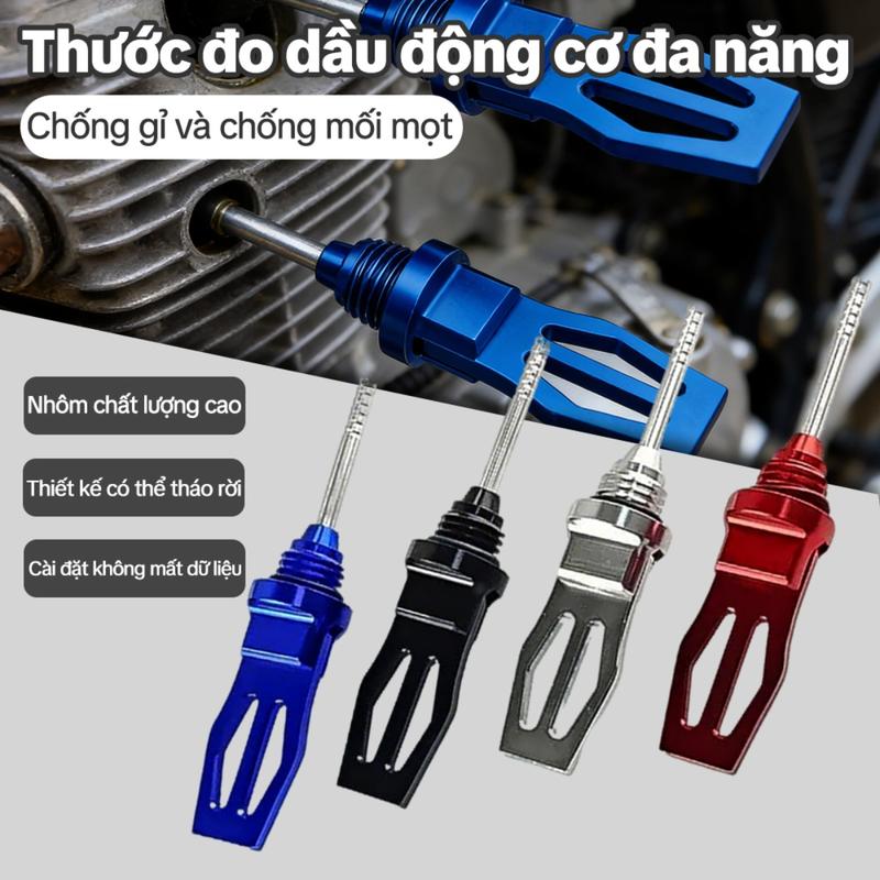 Phụ tùng xe máy GY6: Que thăm dầu hợp kim nhôm CNC chính xác, nắp trang trí cao…