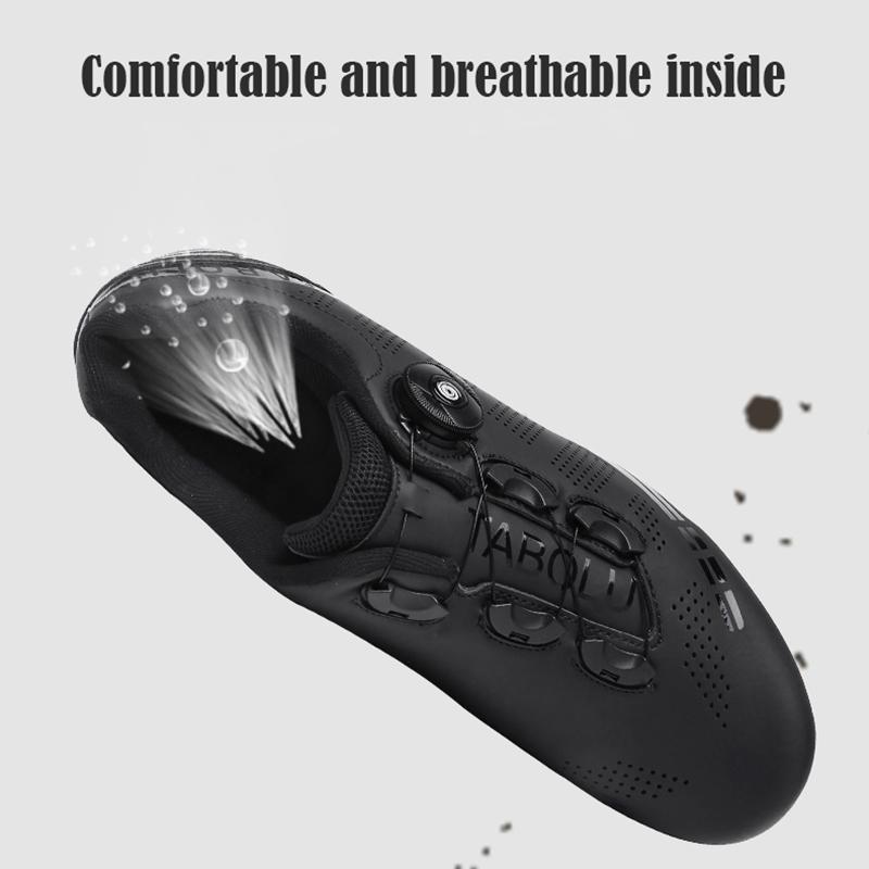 COD Ultralight Carbon Fiber Cycling Shoes Cleats Shoes Non-slip Road Bike Shoes Breathable Self-Locking Pro Racing Bicycle Shoes Cleat Shoes 4