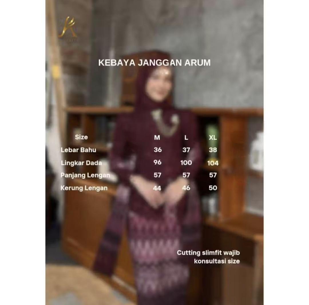 Set Kebaya Janggan Arum Series Modern Premium Atasan Blouse Jacquard Fukuro Kebaya Janggan Jawa Pesta Kondangan Lamaran Wisuda Lebaran Rok Doby Songket Kekinian Outfit Wanita Terbaru