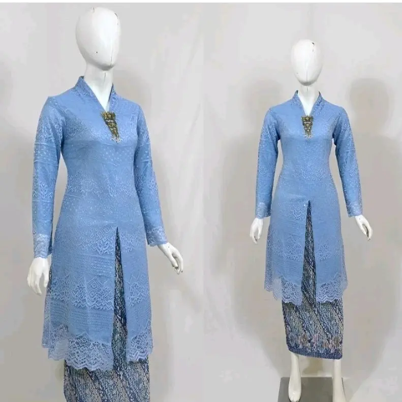 Atasan Kebaya Tunik Brokat Modern Baju Kondangan Panjang Brukat Malika 8