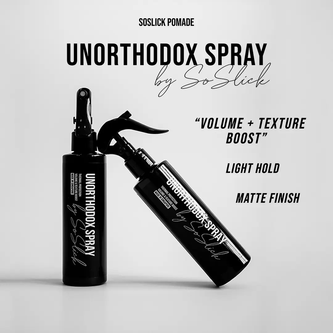 Unorthodox Pre-Styler by SoSlick Pomade | Volume & Texture | Sea Salt Spray | UV & Heat Protection | Water-Soluble | Matte Finish