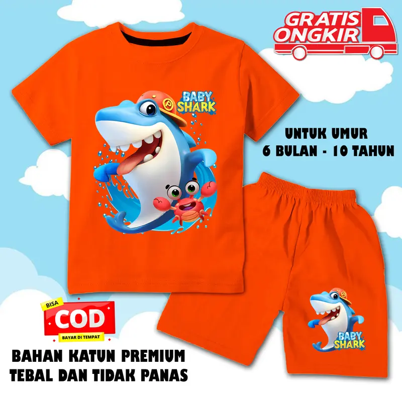 hasuto-setelan anak laki laki / setelan anak perempuan / baju anak karakter usia 6 bulan-10 tahun 76 8