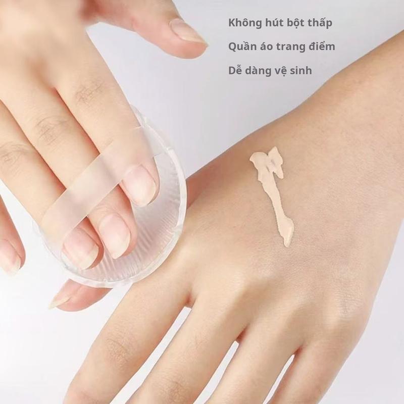 Bông Đánh Phấn Silicon, Trong Suốt, Bông Đánh Phấn Trang Điểm, Cho Kem Dưỡng Da Thể Và Kem BB, Sử Dụng Kép Khô Và Ướt, Thích Hợp Cho Quần Áo, Bọt Biển Thạch, Bông Đánh Phấn Trang Điểm 4