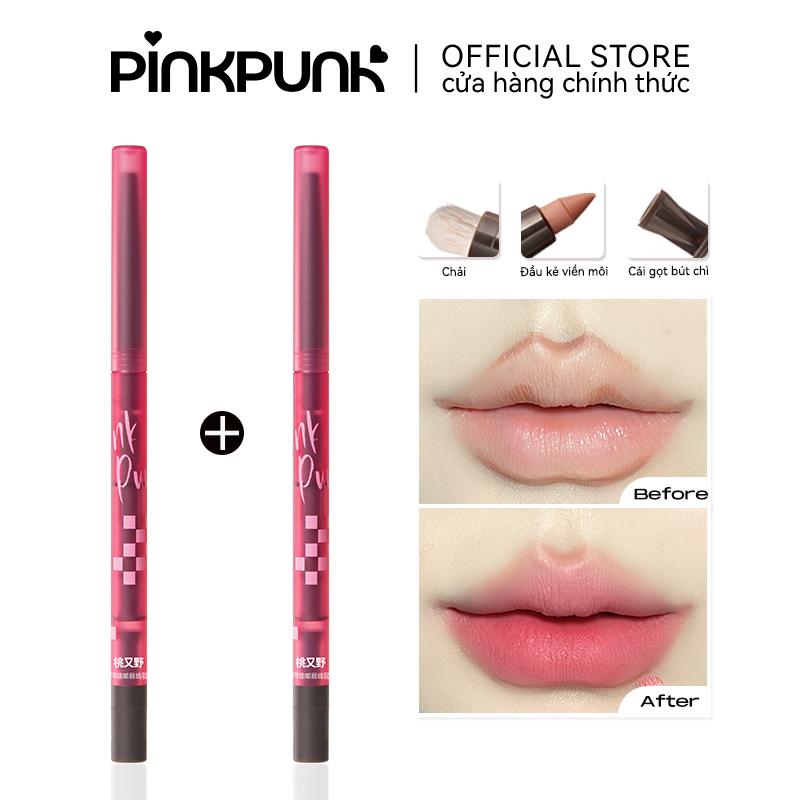 [live] COMBO 2 Chì kẻ viền môi pinkpunk môi lâu trôi lipliner 0.25g Women Cosmetic Trang Điểm Mỹ Phẩm Son