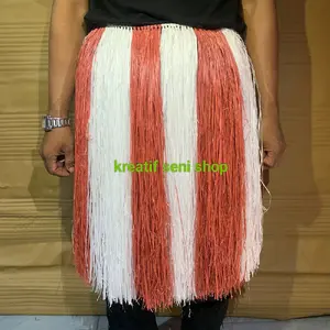 Rok rumbai TK ANAK DEWASA JUMBO dari tali rapia kilap Fashion