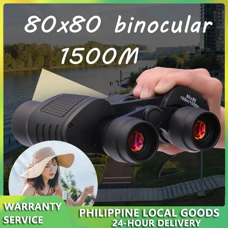 Binoculars 80X80 Long Range 1500m HD High Power Telescope Optical Glass Lens Low Light Sports Scope