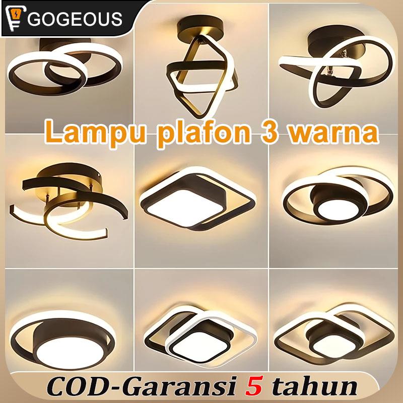 Product Introduction of 3 Warna Lampu Lorong Plafon LED Ceiling Light Lampu Hias Rumah Ruang Tamu Kamar Minimalis Tempat Lampu Plafon LED Ceiling lamp 36W Ruang Tamu Kamar Minimalis Tempat Lampu 62