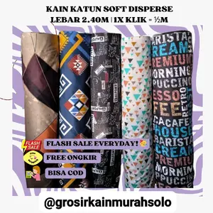 [Abstrak] 1/2m Kain Meteran Kain Katun Disperse Grade A Kain Textile