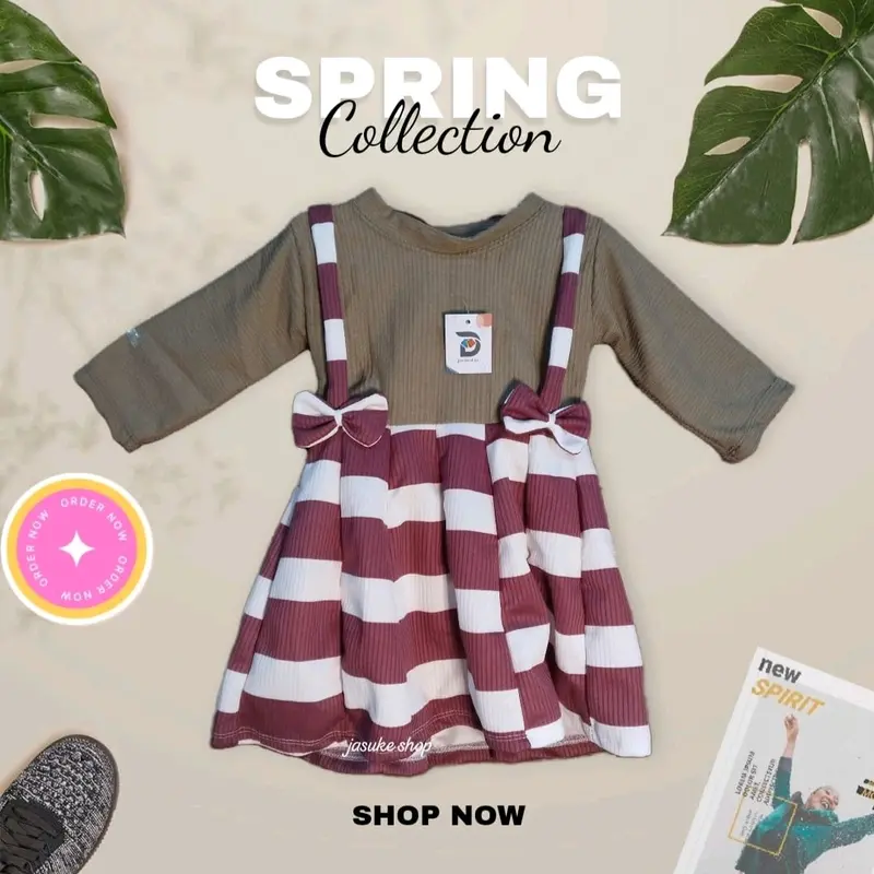 Dress anak perempuan lucu usia 1-3 tahun Anak-Anak 4