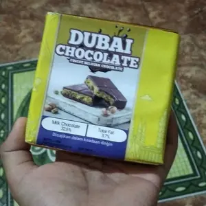 ￼(100% Asli）Halal Coklat Dubai Chocolate Bar Crispy Pistachio/Pistachio Kunafa Chocolate Dubai/ Premium Belgium Chocolate/ Coklat Dubai Pistachio Kunafa