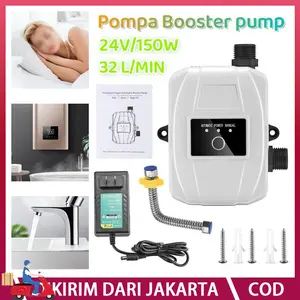 Pompa Booster Pendorong Air Booster Pump Otomatis 150Watt 32L/min Mesin Pendorong Air Shower Water Heater Booster