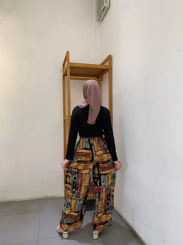 Celana Panjang Kulot Motif Bahan Premium Terlaris untuk Wanita dari Rayon 5