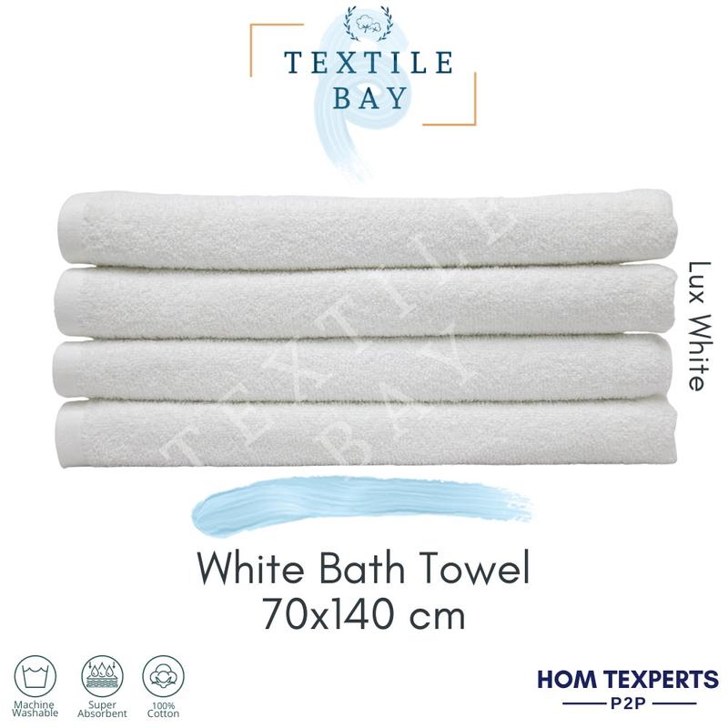 TUALA PUTIH HOTEL QUALITY Lux White Bath Towel - Tuala Mandi - TikTok ...