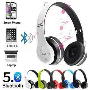 Headset Bluethooth P47 Headphone Bluethooth Gaming Hifi Handfree Bando Full Bass