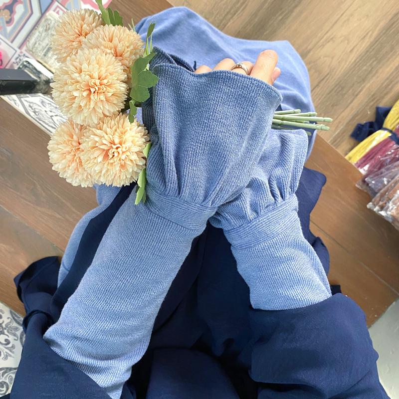 Monica Abaya Knit Casual Tanpa Khimar Gamis Dress Wanita Cantik Fashionable Dewasa Remaja Maxi Mewah Hitam Putih Muslim Gaun Tangan Simple Lembut Basic   Umroh Syari Kondangan Sifon 5