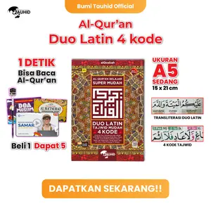 [Beli 1 Dapat 5] Al Qur’an Duo Latin A5 4 Kode Tajwid Bonus Tunji + 2 buku saku + Kelas tahsin trial