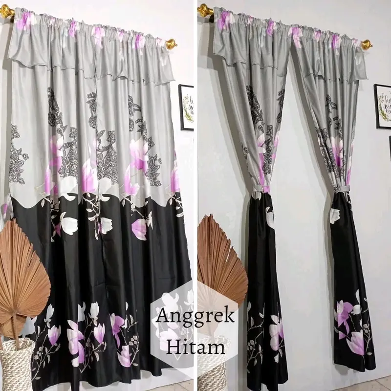 GORDEN SERUT JENDELA DAN PINTU BAHAN KATUN PAKET HEMAT ISI 5 PCS KAIN JENDELA Tali Katun Elegant Curtain 2