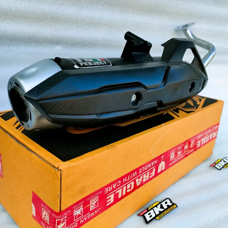 Knalpot TZM Project ngebas adem Beat Vario Scoopy PCX Nmax Aerox Mio Genio - Motorcycle Karbu Racing Silincer 0