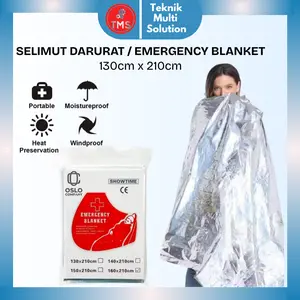 TMS - Emergency Blanket Selimut Darurat Thermal First Aid Kit Aluminium Foil Camping Outdoor Gunung