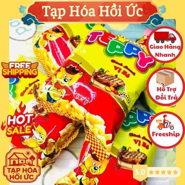 Bịch 10 gói Bim Bim Tràng An vị Bò (16g/gói) - Bim bim tuổi thơ - Đồ ăn vặt - Tạp hoá hồi ức