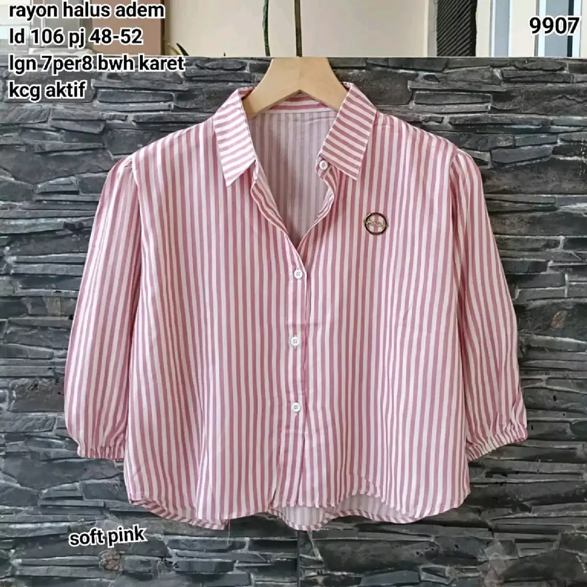 kemeja Wanita Dewasa Crope Top /Crope Top Salur /Atasan Kemeja Salur crope Casual Cewek Oversize- Baju Katun Panjang Stripe korean style blouse