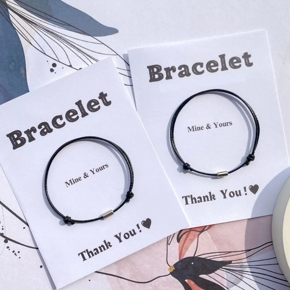 [2pcs] Gelang Mine & Yours/Gelang Couple tabung/ Gelang Couple tabung pipe/ Gelang tali korea 1mm