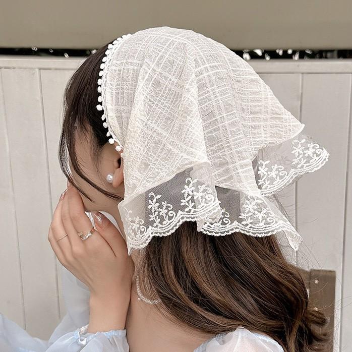 Town Shell - Bando Raw Lace Korean Head Band / Bandana Kain / Bando Kekinian / scarf 0